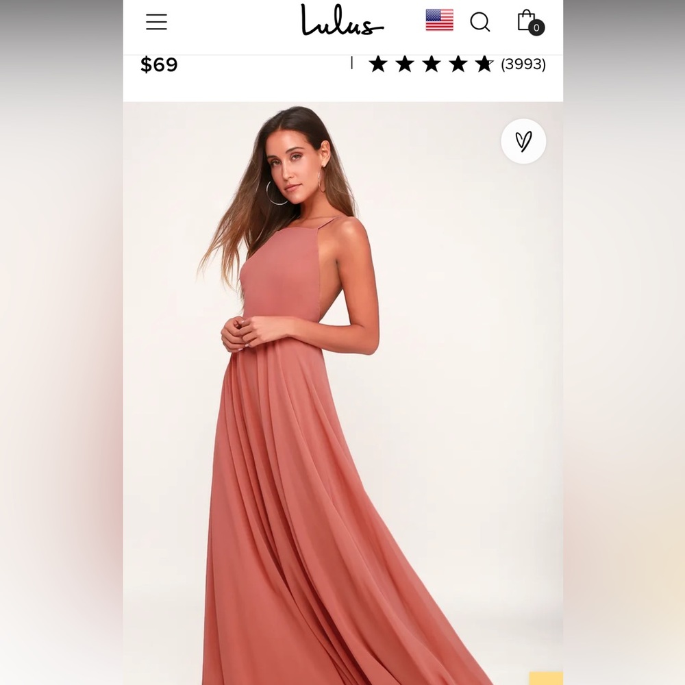 Lulus Dress in Rusty Rose